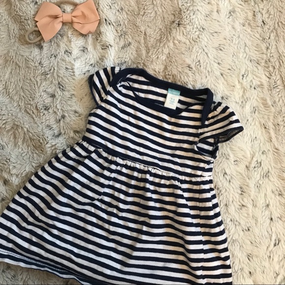 Given to a friend Striped baby girl dress - Picture 2 of 3